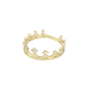 Anillo de mujer forma de corona oro 10k