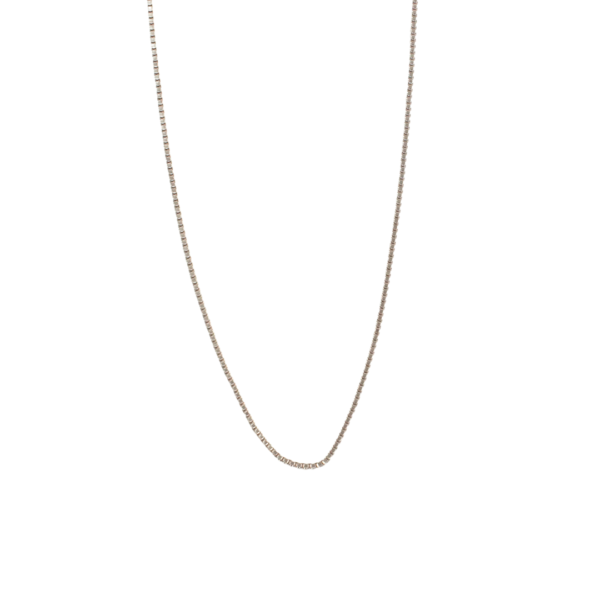 Cadena delgada 40cm en oro blanco de 10k 1.2 gramos